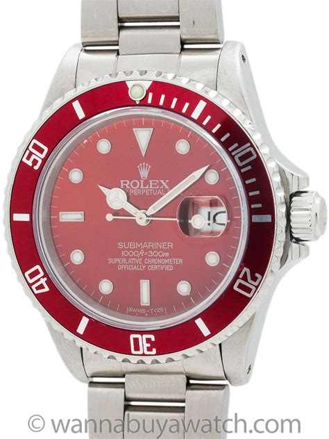 rolex submariner red face.